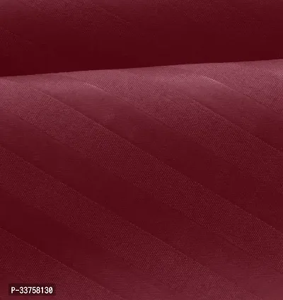 250 TC Cotton Blend Double Bed Sheet (90 x100 inch) with 2 Pillow Covers (Maroon Microstripe)-thumb3