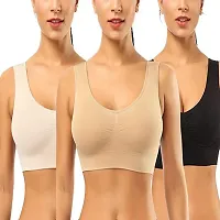 Modern Polyester Blend Solid Stocking with 3 Pcs Bra for Women-thumb1