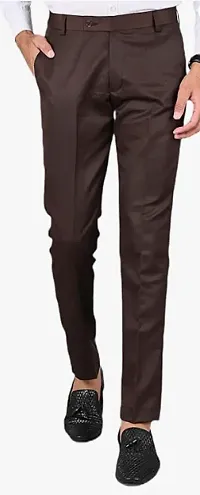 Stylish Polyester Easy Wash Trousers For Men