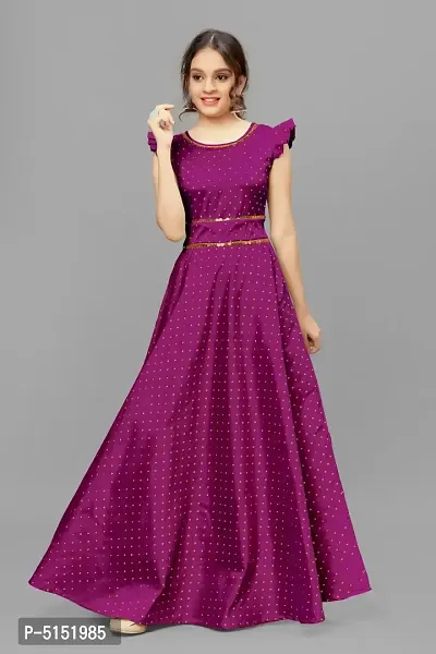 Girl's Ethnic Style Anarkali Dress/Gown