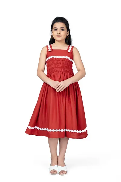 Kids Girls Knee Length Dresses