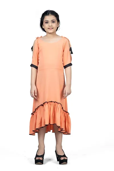 Kids Fit And Flare Knee Length Dresses For Girls