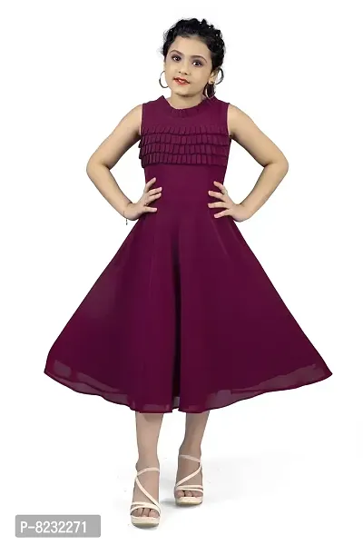Fashion Dream Girls Calf Length Pleated Dress-thumb0