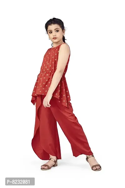 Fashion Dream Girls Crepe Top And Pant Set-thumb5