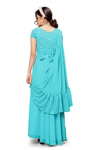 Fashion Dream Girl's Gown (GSET0001-SEQ-SKY-3-4 Yrs_Sky Blue_3-4 Years)-thumb1