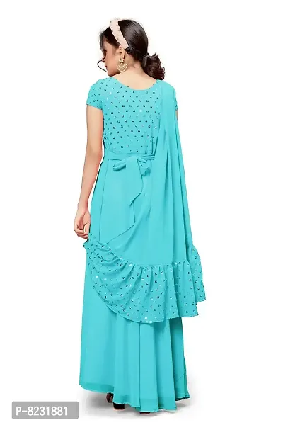 Fashion Dream Girl's Gown (GSET0001-SEQ-SKY-3-4 Yrs_Sky Blue_3-4 Years)-thumb2