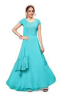 Fashion Dream Girl's Gown (GSET0001-SEQ-SKY-3-4 Yrs_Sky Blue_3-4 Years)-thumb3