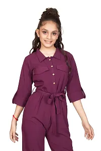 Fashion Dream Girls Maxi Shirt Dress (GJUMP0005-WINE_32_Wine_9 Years-10 Years)-thumb4