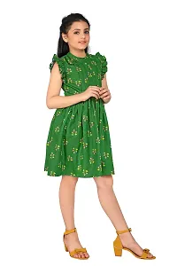 Fashion Dream Girl?۪s Green Poly Rayon Above Knee Length Dresses-thumb4