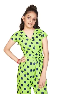 Fashion Dream Girlrsquo;s Lime Polka Printed Long Jumpsuit (Lime_5-6 Year)-thumb4