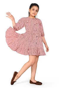 Fashion Dream Girl?۪s Peach Polyester Blend Above Knee Length Dresses-thumb2
