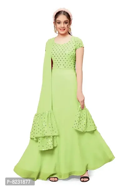 Fashion Dream Girl's Gown (GSET0001-SEQ-PSTA-3-4 Yrs_Pista_3-4 Years)-thumb0