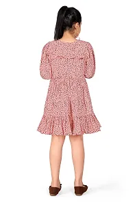 Fashion Dream Girl?۪s Peach Polyester Blend Above Knee Length Dresses-thumb1