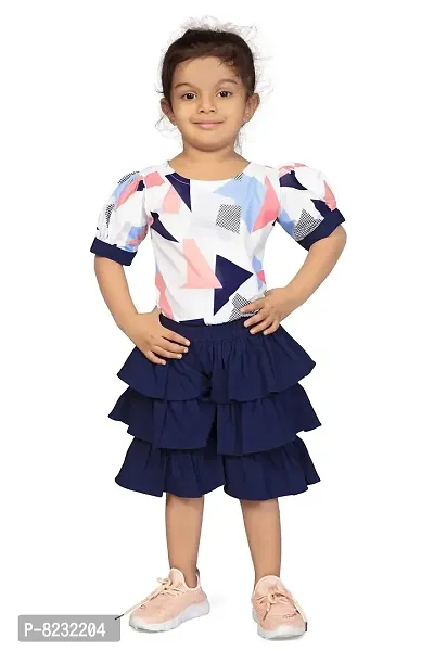 Fashion Dream Toddler Girl?۪s Puff Sleeve Top With Layered Capri Set