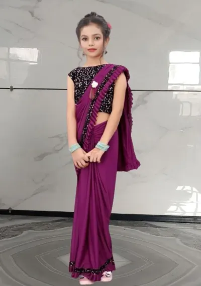 Beautiful Ready to Wear Kids Girls Saree