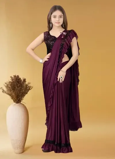 Trendy Silk Blend Sarees 