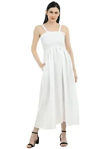 P.C Perry Collection WOM Stylish Ankle Length Long Casual Dress with White Shrug+ADS Kajal Free-thumb2