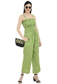 P.C Perry Collection Women Fashionable Stylish Crop top and Plazzo Set + ADS KAJAL Free - Green-thumb1