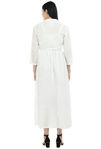 P.C Perry Collection WOM Stylish Ankle Length Long Casual Dress with White Shrug+ADS Kajal Free-thumb1