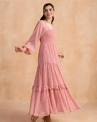 Fancy American Crepe Dress Solid For Women-thumb2