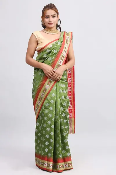 Must Have Art Silk Saree with Blouse piece 