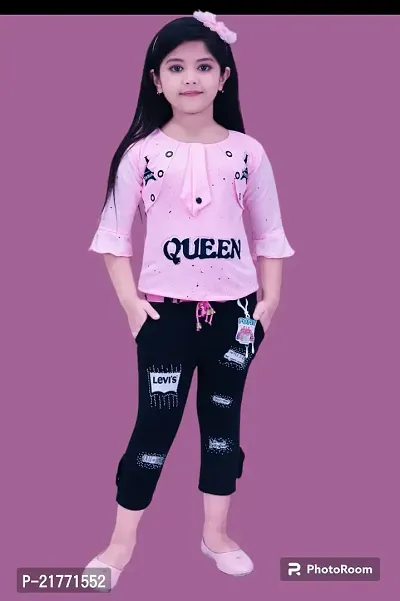 Baby Kids Girls Party  War  Pink Top  Black Pant Set