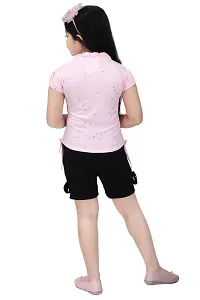 Baby Kids Girls Black Hot Pant  Pink Top Set-thumb3