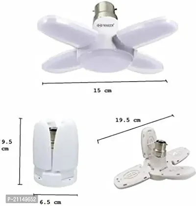 28-Watts FAN  Led Bulb B22 Decorative Fan Blade Foldable Cool White Light, 1 Pc (5Mf 28W,B22D)-thumb2