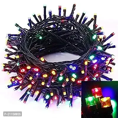 14 METER BLACK MULTI  Wire Long with 6 Color Frosted LEDs 40% More Brighter with Multi Pattern Operation Button Changer-thumb2