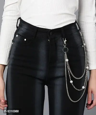 Its 4 You Jean Chain With White Pearl Pants Chain Trouser Hip Hop Chain-thumb2