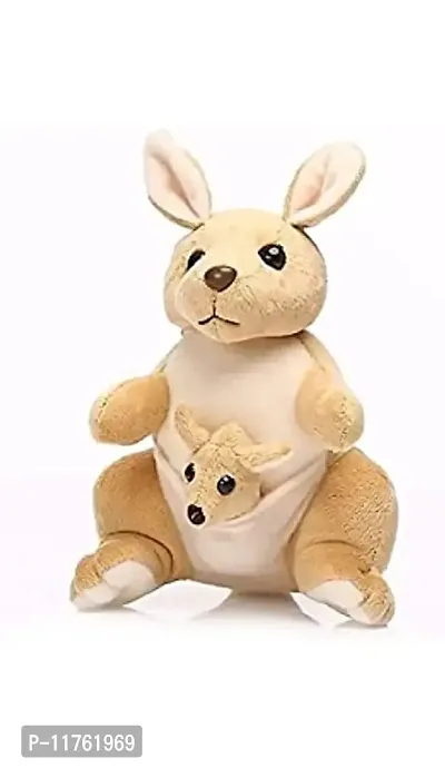 Trendy Polyester Mother Kangaro With Baby Teddy Bear-thumb0