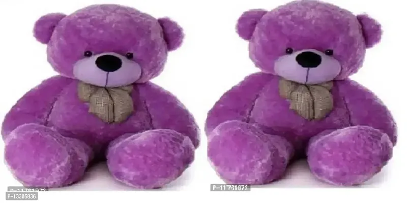 Trendy Premium Ultra Soft Cute Couple Teddy Bear pack of 2(Purple)-thumb0