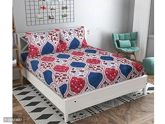 Comfortable Cotton Double Bedsheet with Two Pillow Covers