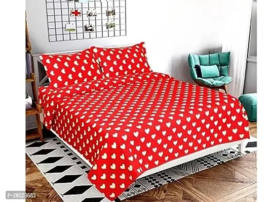 Comfortable Cotton Double Bedsheet with Two Pillow Covers-thumb0