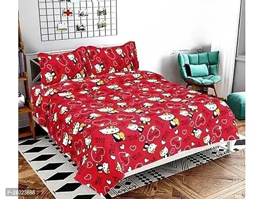 Comfortable Cotton Double Bedsheet with Two Pillow Covers