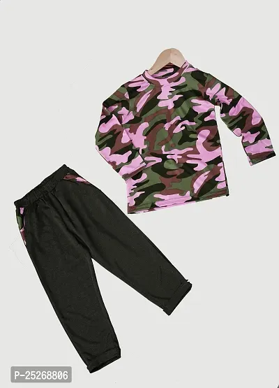 Stylish Boys Printed Hosiery Cotton Long Sleeve Shirt and Pajama Set