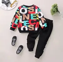 Stylish Boys Printed Hosiery Cotton Long Sleeve Shirt and Pajama Set-thumb2