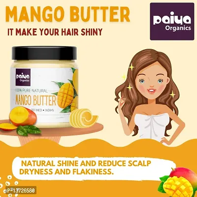 Paiya Organics Deodorised Indian Mango Butter Nourishing Antioxidant Great for Skin Care | Hair Care | DIY Products 100gm-thumb5