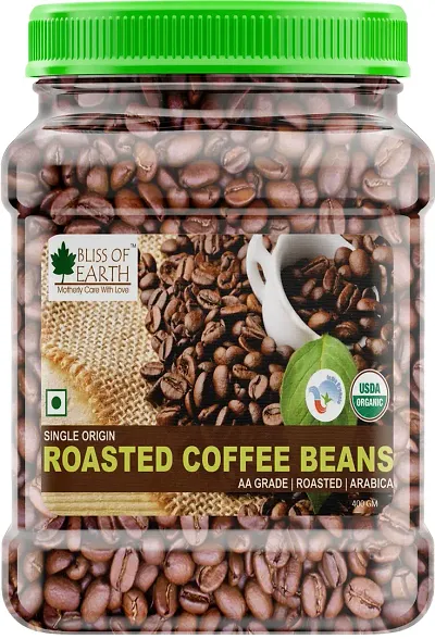 Bliss Of Earth Certified Organic Roasted Coffee Beans Arabica