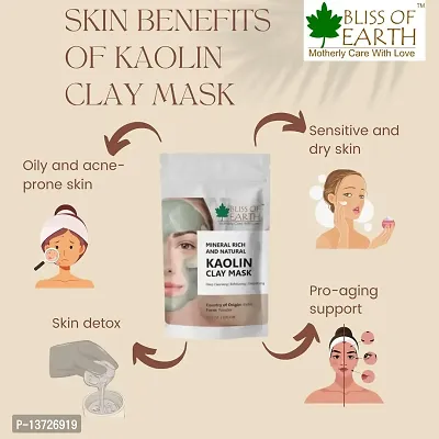 Bliss of Earthtrade; 100% Pure Bentonite Clay Powder | 100GM | Indian Healing Clay | Natural Detoxifying Healing Facial Mask To Exfoliate and Deep Pore Cleansing | Remove Excessive Oil | Rejuvenates Skin  Hair | Reduced Acnes |-thumb2