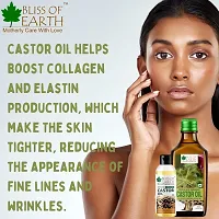 Bliss of Earth Certified Organic Castor Oil for Hair Growth,Smooth Skin, 3x100ML-thumb3