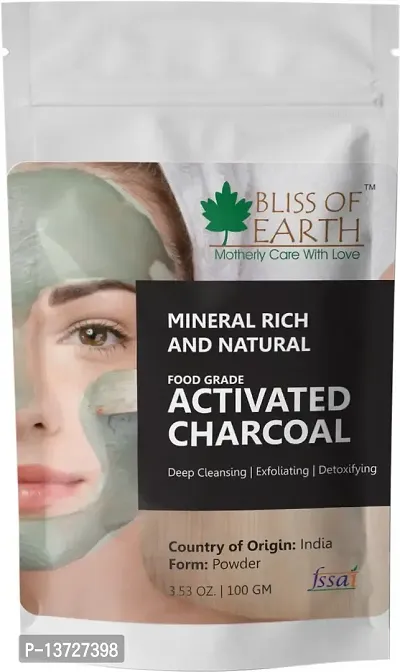 Bliss of Earth Coconut Shell Activated Charcoal Powder, 100GM