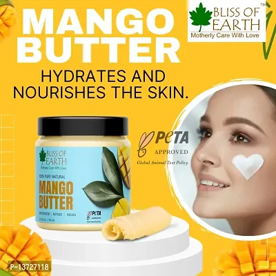 Bliss of Earth Deodorised Indian Mango Butter For Face Skin Hair  DIY, 100GM Pack of 1-thumb4