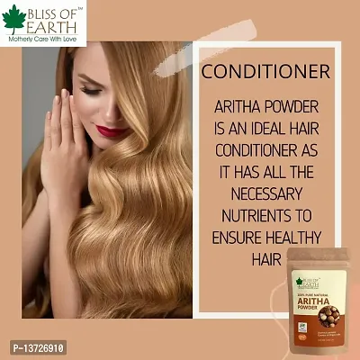 Bliss of Earth? 100% Pure Reetha Powder | 2x100GM | Aritha Powder |Natural  Chemically Free Hair Cleanser | Gorgeous  Silky Hair |-thumb4