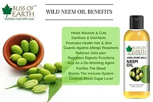 Bliss of Earth 100% Pure Wild Crafted Neem Oil 2x(100ml) | Coldpressed, Unrefined | Great for Haircare, Skincare, Natural Bug Repellent (Pack of 2)-thumb4