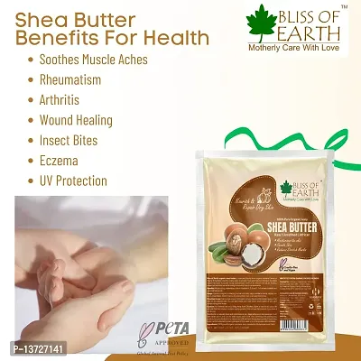 Bliss of Earth Organic Ivory Shea Butter 100GM For Skin Raw  Unrefined African, Great For Face, Skin, Body, Lips, DIY products, Now in Refill Pack-thumb5