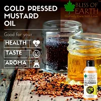 Bliss of Earth 100ML Organic Mustard Oil+100% Pure Natural Jojoba Oil (100ML) Coldpressed  Unrefined ( Pack of 2 )-thumb1