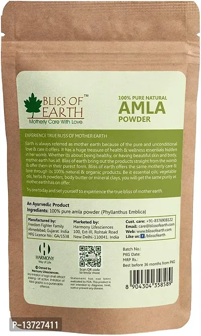 Bliss of Earth? 100% Pure Natural AMLA Powder | 100GM | Indian Gooseberry | Great For Hair Conditioning  Hair Coloring Mixture | Natural Vitamin C  Antioxidants |-thumb2