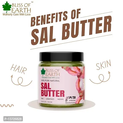 Bliss of Earth 100% Pure Natural Sal Butter Raw | Unrefined | Indian | Great For Face, Skin, Body, Lips,Stretch Marks, DIY products| PETA Approved 100GM Refill Pack-thumb2