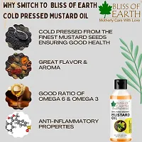 Bliss of Earth 100ML Organic Mustard Oil+100ML Natural Sweet Almond Oil (Coldpressed  Unrefined) Extracted From Whole Almond Kernels ( Pack of 2 )-thumb2